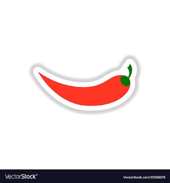 Chilli pepper sticker vector image