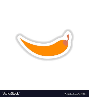 Chilli pepper sticker vector image