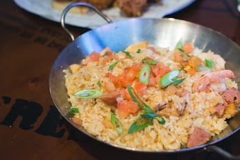 Chilli risotto with shrimps 