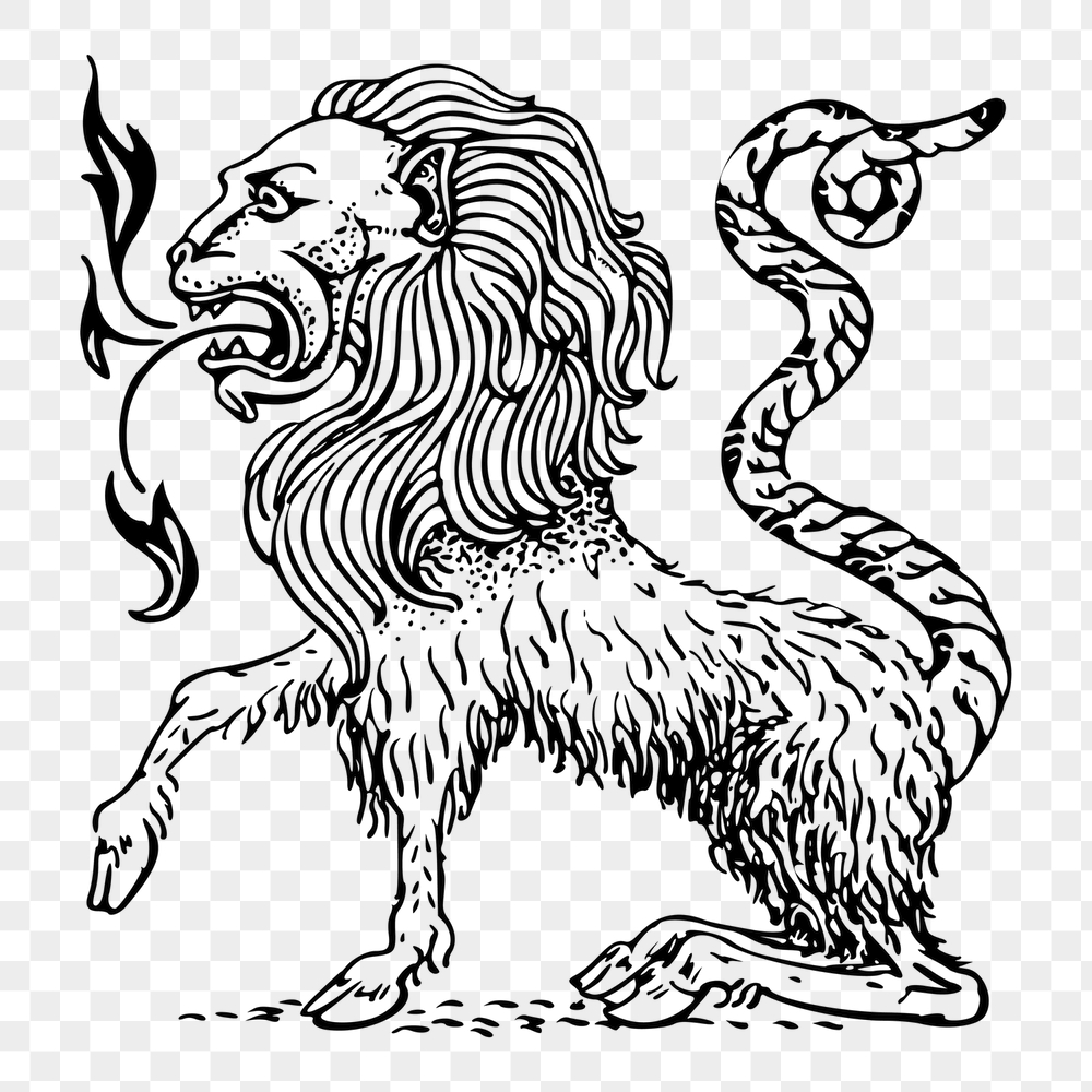 Chimera png sticker, mythical creature, | Free PNG - rawpixel