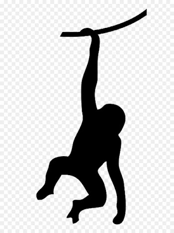Chimpanzee Ape Silhouette Monkey Clip art - Cat Sillouette 
