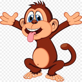 Chimpanzee Cartoon Monkey Royalty-free - A monkey with a tongue 
