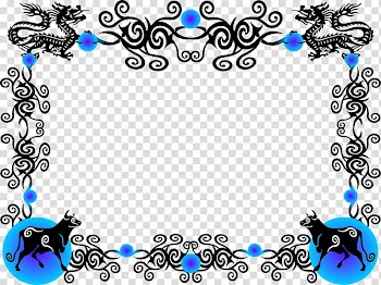 China Borders and Frames Chinese dragon , ox transparent background PNG clipart