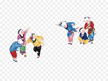 China Child New Year picture Lantern Festival - Happy children 