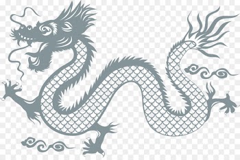 China Chinese dragon Wall decal Sticker - Chinese dragon vector blue 