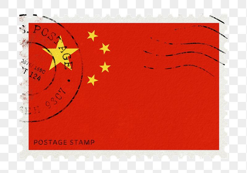 China flag png post stamp | Free PNG - rawpixel