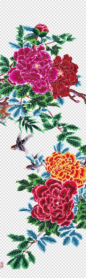 China Floral design Flower, China Wind Flower transparent background PNG clipart