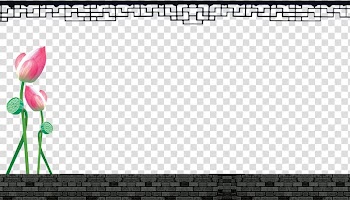 China Fundal, Antique brick lotus Chinese wind frame transparent background PNG clipart