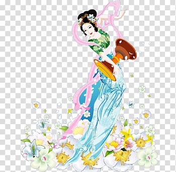 China Goddess Change Mid-Autumn Festival Deity, Mid-Autumn Festival moon transparent background PNG clipart