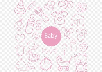 China Infant Pattern - Baby pink shading background 