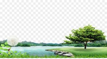 China Lake Fukei Landscape - Lake Lawn background material 