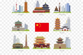 China Landmark Icon - Flat Chinese characteristics Landmarks 
