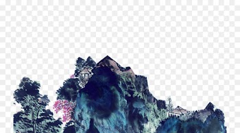 China Landscape painting Ink Wallpaper - Castle Ink 