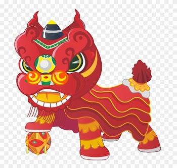 China Lion Dance Cartoon - New Year Chinese Lion
