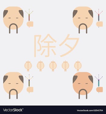 China man with mustache vector image
