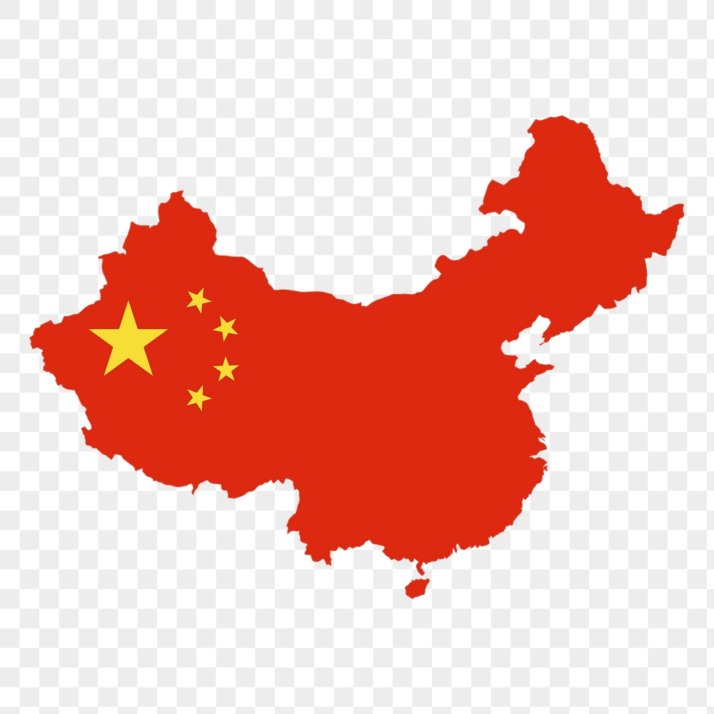 China map png sticker, flag | Free PNG - rawpixel