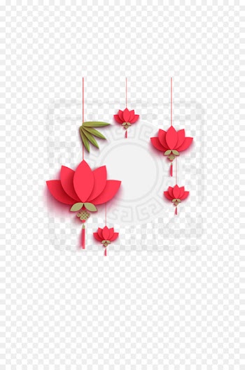 China Mid-Autumn Festival Banner Poster - Lotus Lantern 