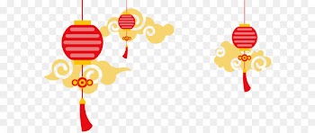 China Paper lantern Euclidean vector - Decorative Chinese lantern style clouds vector background 