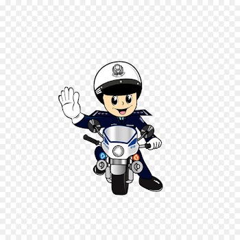 China Police officer Motorcycle Sina Weibo - The traffic policeman on the train asks you to stop the sign 