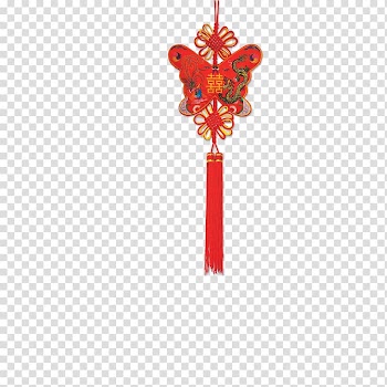 China Red Chinesischer Knoten Computer file, ribbon transparent background PNG clipart