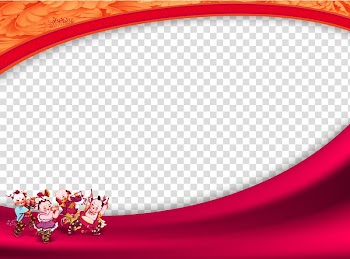 China Ribbon Decorative arts , China Wind festive ribbon pull creative decorative frame Free transparent background PNG clipart