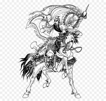 China Three Kingdoms Tattoo Han Dynasty Flash - Ancient People line drawing 