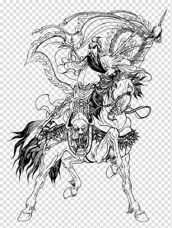 China Three Kingdoms Tattoo Han Dynasty Flash, Ancient People line drawing transparent background PNG clipart