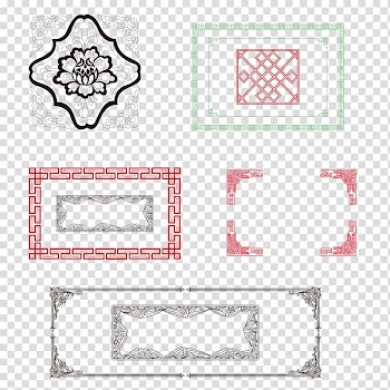China Window frame, Chinese style window borders transparent background PNG clipart