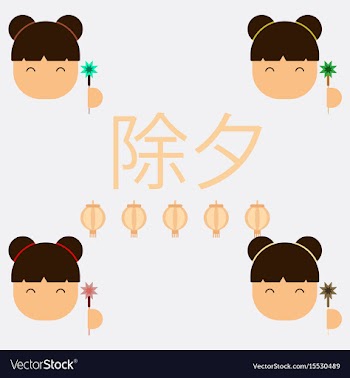 China woman face collection of vector image
