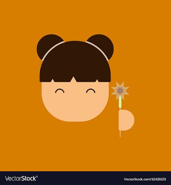 China woman face of Chinese vector image