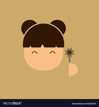 China woman face of Chinese vector image