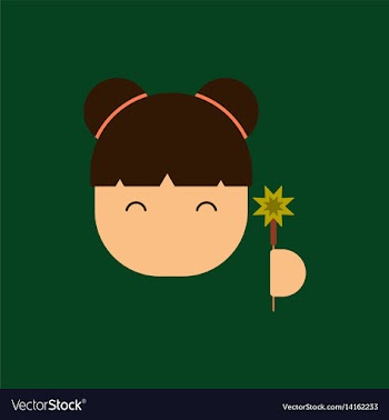 China woman face of chinese vector image
