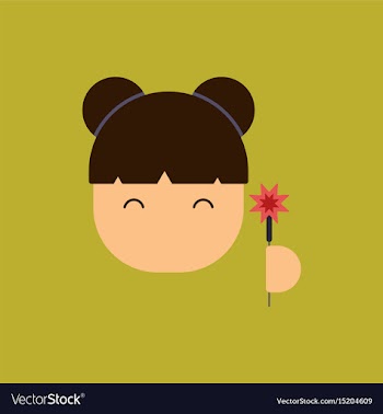 China woman face of chinese vector image