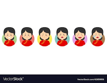 chinese avatar with various expression