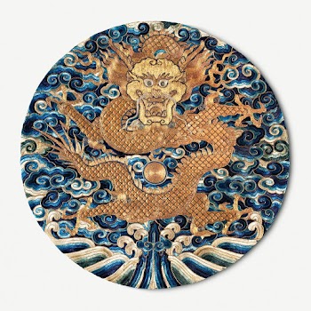 Chinese Badge (Lizi) of the Imperial Prince with Dragon late Ming dynasty (1368-1644), mid-17th century. Original from the Los Angeles County Museum of Art. Digitally enhanced by rawpixel.