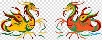 Chinese calendar Chinese dragon, hand colored dragon transparent background PNG clipart