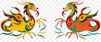 Chinese calendar Chinese dragon - Vector hand colored dragon 