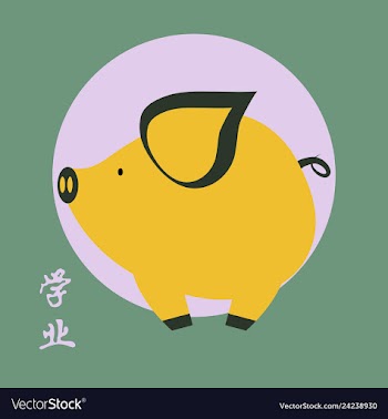 Chinese calligraphy 2019 year of the pig2019 vector image