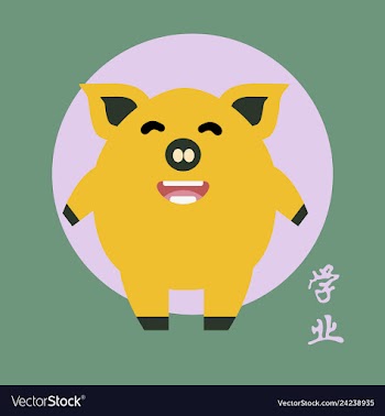 Chinese calligraphy 2019 year of the pig2019 vector image