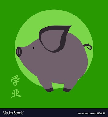 Chinese calligraphy 2019 year of the pig2019 vector image