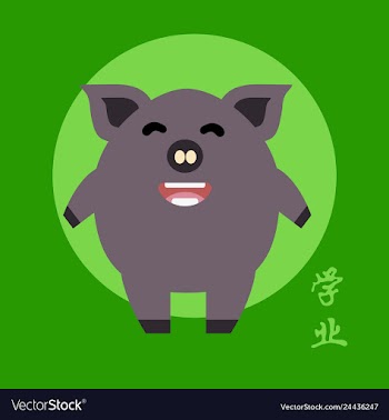Chinese calligraphy 2019 year of the pig2019 vector image
