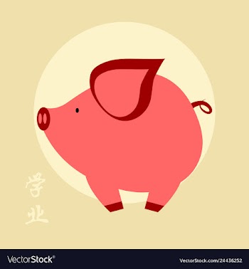 Chinese calligraphy 2019 year of the pig2019 vector image