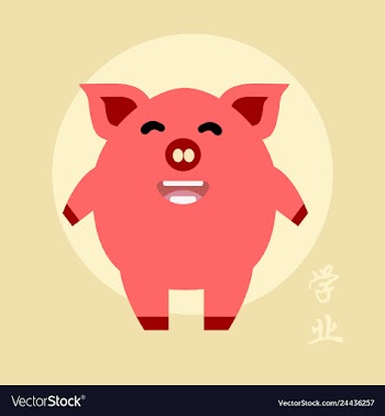 Chinese calligraphy 2019 year of the pig2019 vector image