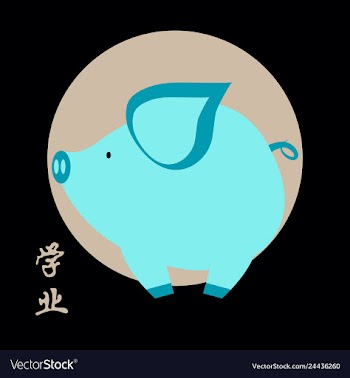 Chinese calligraphy 2019 year of the pig2019 vector image