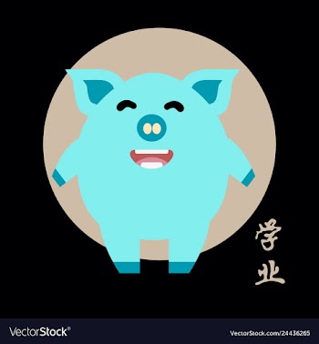 Chinese calligraphy 2019 year of the pig2019 vector image
