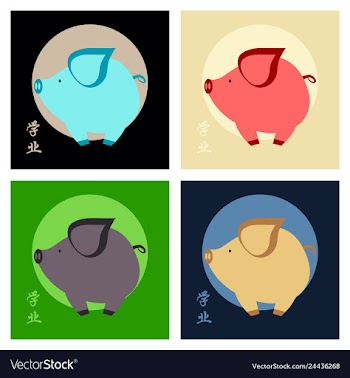 Chinese calligraphy 2019 year of the pig2019 vector image