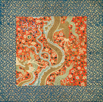 Chinese Canopy with Dragon Among Flowers in the late 1100s. Original from The Cleveland Museum of Art. Digitally enhanced by rawpixel.