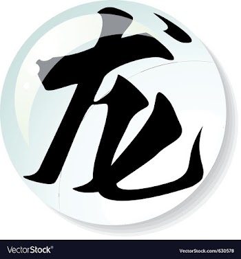 Chinese character dragon vector image