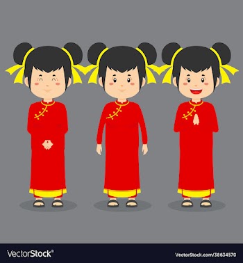 chinese character with various expression