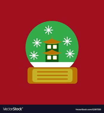 Chinese christmas ball of vector image